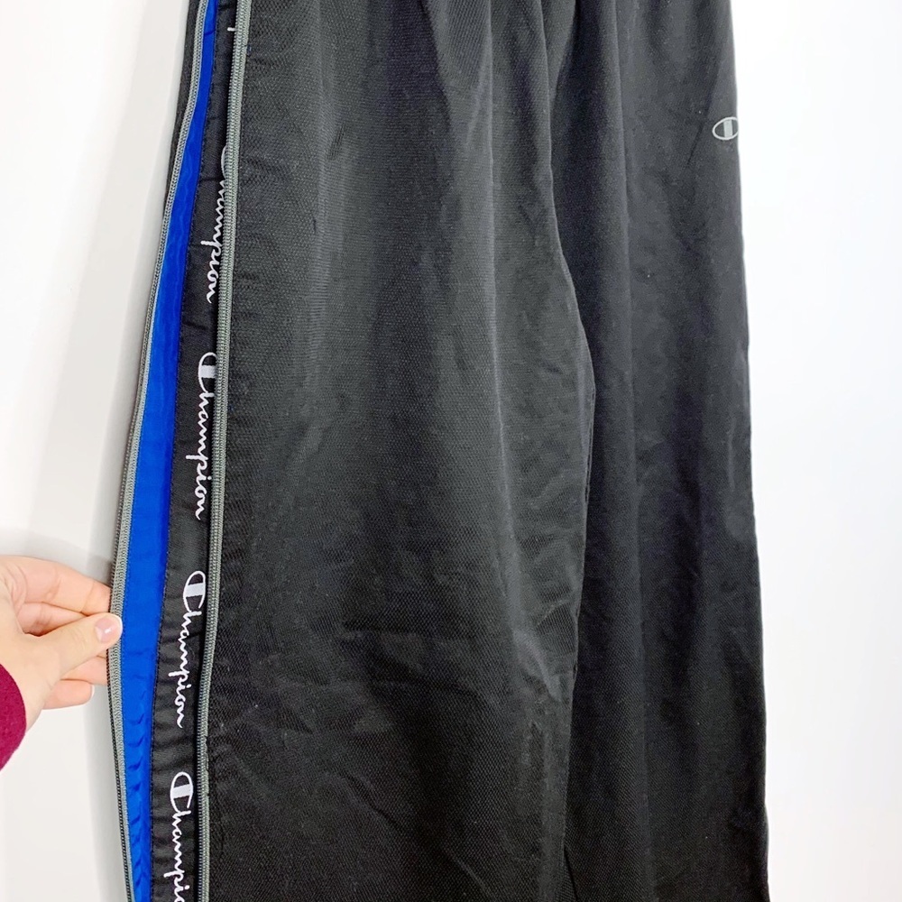 Champion Vintage Logo Zip Leg Jogger Track Pants M - Picture 2 of 7